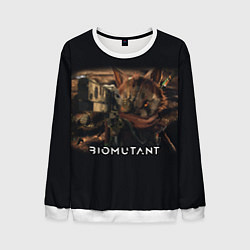 Свитшот мужской Biomutant Биомутант с оружием, цвет: 3D-белый