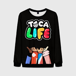 Свитшот мужской Toca Life: Friends, цвет: 3D-черный