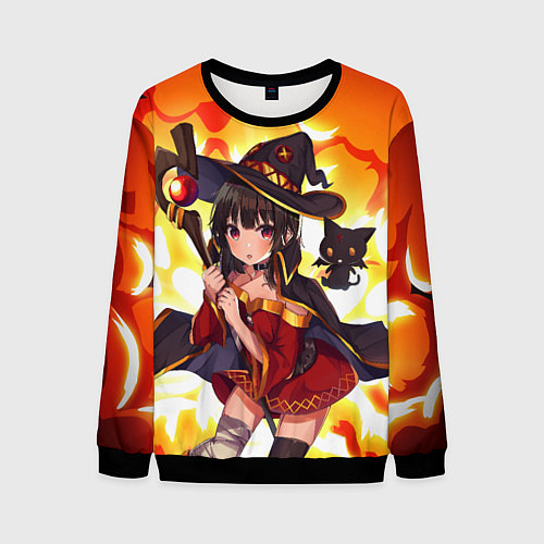 Мужской свитшот MeguminYunyun / 3D-Черный – фото 1