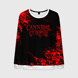 Свитшот мужской CANNIBAL CORPSE КРАСНЫЕ ЧЕРЕПА, цвет: 3D-белый