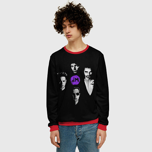 Мужской свитшот Depeche mode band / 3D-Красный – фото 3
