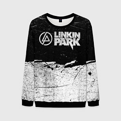 Свитшот мужской Линкин Парк Лого Рок ЧБ Linkin Park Rock, цвет: 3D-черный