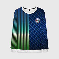 Свитшот мужской Фантазия на тему Alfa-Romeo, цвет: 3D-белый