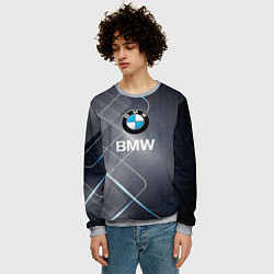 Свитшот мужской BMW Logo, цвет: 3D-меланж — фото 2