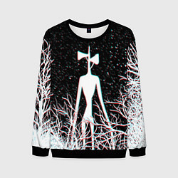 Мужской свитшот СИРЕНОГОЛОВЫЙ ГЛИТЧ ЛЕС, КОСМОС
