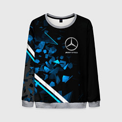 Свитшот мужской Mercedes AMG Осколки стекла, цвет: 3D-меланж