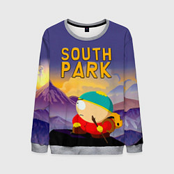 Свитшот мужской Эпичный Картман в горах Южный Парк, цвет: 3D-меланж