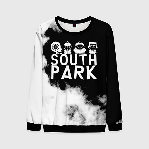 Мужской свитшот Все пацаны на черном фоне Южный Парк / 3D-Черный – фото 1