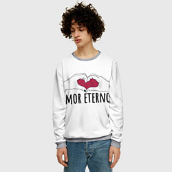 Свитшот мужской Влюбленные навека, цвет: 3D-меланж — фото 2