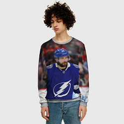 Свитшот мужской Никита Кучеров, НХЛ, цвет: 3D-меланж — фото 2