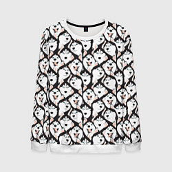 Свитшот мужской Сибирский Хаски Husky, цвет: 3D-белый