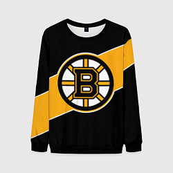 Свитшот мужской Бостон Брюинз, Boston Bruins, цвет: 3D-черный