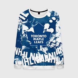 Свитшот мужской Торонто Мейпл Лифс, Toronto Maple Leafs, цвет: 3D-белый