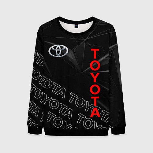 Мужской свитшот TOYOTA SPORT ГЕОМЕТРИЯ / 3D-Черный – фото 1