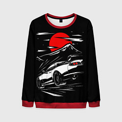 Свитшот мужской Toyota Supra: Red Moon, цвет: 3D-красный