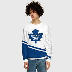Свитшот мужской Toronto Maple Leafs Торонто Мейпл Лифс, цвет: 3D-белый — фото 2