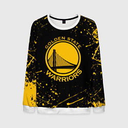 Свитшот мужской GOLDEN STATE WARRIORS? , БРЫЗГИ КРАСОК, цвет: 3D-белый