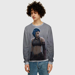 Свитшот мужской Джинкс под дождём, цвет: 3D-меланж — фото 2