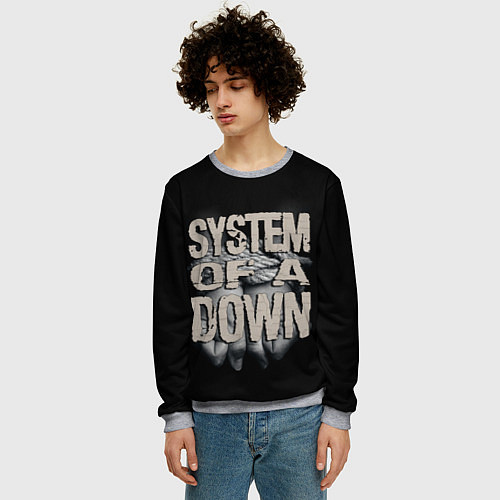 Мужской свитшот System of a Down / 3D-Меланж – фото 3