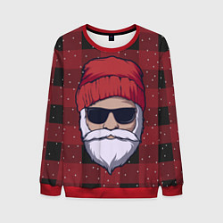 Свитшот мужской SANTA HIPSTER САНТА ХИПСТЕР, цвет: 3D-красный