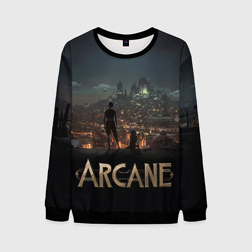 Мужской свитшот Сёстры на крыше / 3D-Черный – фото 1