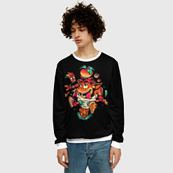 Свитшот мужской CRASH BANDICOOT ЛИС, цвет: 3D-белый — фото 2