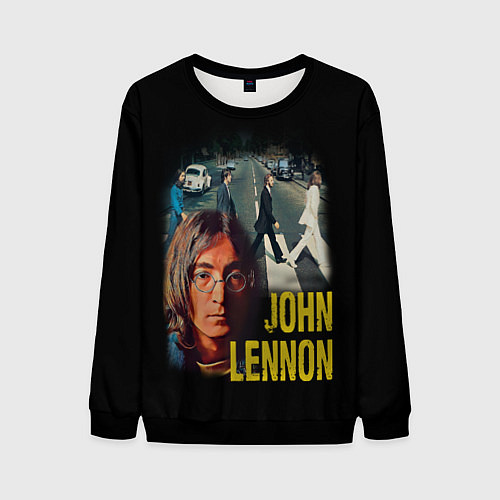 Мужской свитшот The Beatles John Lennon / 3D-Черный – фото 1