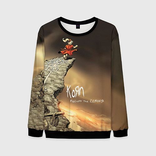 Мужской свитшот Follow the Leader - Korn / 3D-Черный – фото 1
