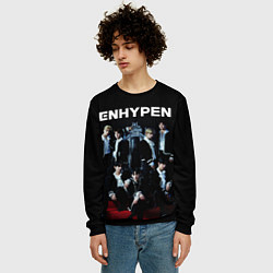 Свитшот мужской ENHYPEN: Хисын, Джей, Джейк, Сонхун, Сону, Ни-Ки,, цвет: 3D-черный — фото 2