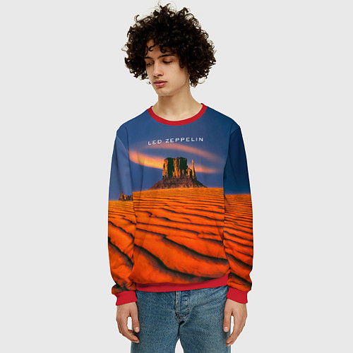 Мужской свитшот Led Zeppelin коллекционное / 3D-Красный – фото 3
