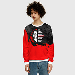 Свитшот мужской La Casa de Papel Professor, цвет: 3D-белый — фото 2