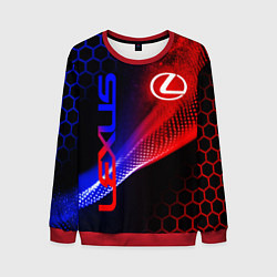 Свитшот мужской LEXUS ЛЕКСУС NEON НЕОН, цвет: 3D-красный