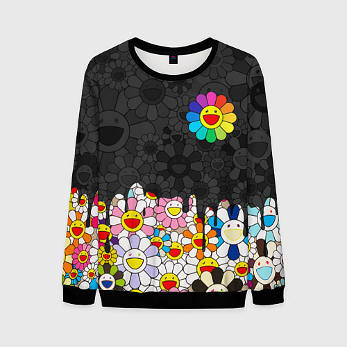 Мужской свитшот MURAKAMI МУРАКАМИ ПОТЕКИ / 3D-Черный – фото 1