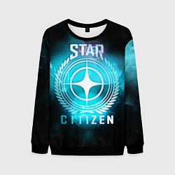 Свитшот мужской Star Citizen spaceship, цвет: 3D-черный