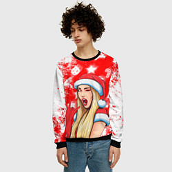 Свитшот мужской Праздник к нам приходит, цвет: 3D-черный — фото 2