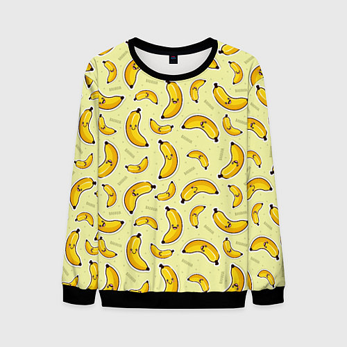 Мужской свитшот Банановый Бум / 3D-Черный – фото 1