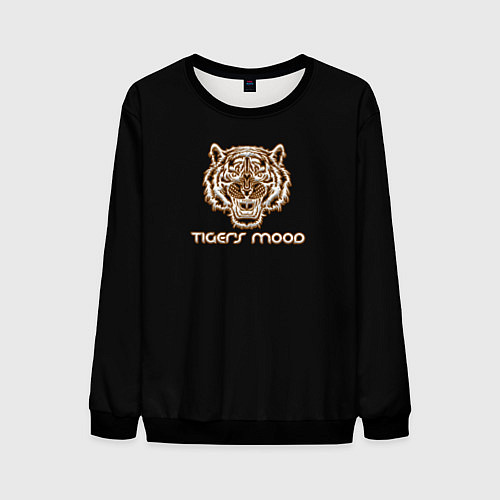 Мужской свитшот Tigerss mood / 3D-Черный – фото 1