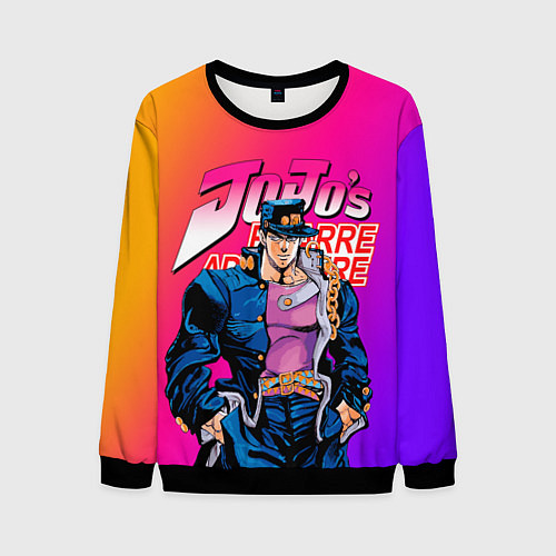 Мужской свитшот JOJO BIZARRE ADVENTURE ДЖО ДЖО ГРАДИЕНТ / 3D-Черный – фото 1
