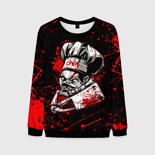 Мужской свитшот DOTA 2 PUDGE, БРЫЗГИ КРАСОК / 3D-Черный – фото 1
