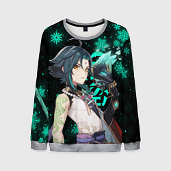 Свитшот мужской GENSHIN IMPACT СЯО НОВОГОДНИЙ, цвет: 3D-меланж