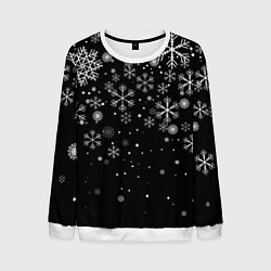 Мужской свитшот Снежинки - С Новый год