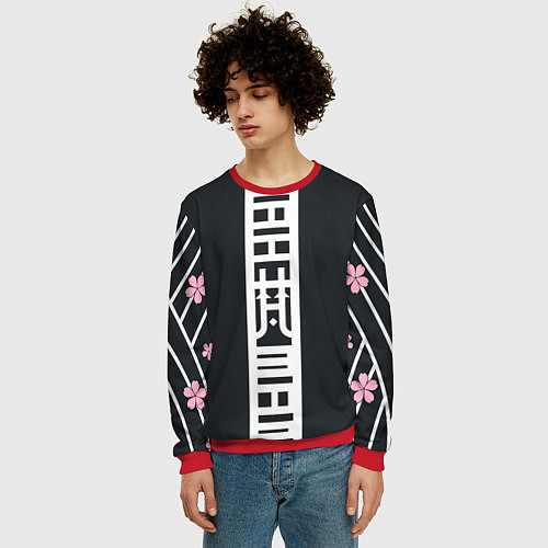 Мужской свитшот ЧЕРНЫЕ ДРАКОНЫ BLACK DRAGON / 3D-Красный – фото 3