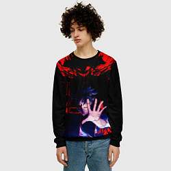 Свитшот мужской Аста и его черный демон Черный клевер, цвет: 3D-черный — фото 2