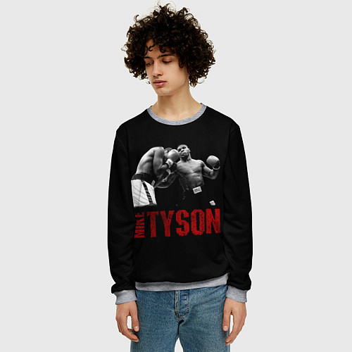 Мужской свитшот Майк Тайсон Mike Tyson / 3D-Меланж – фото 3