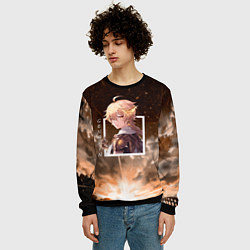 Свитшот мужской Итэр Aether, Genshin Impact Геншин импакт, цвет: 3D-черный — фото 2
