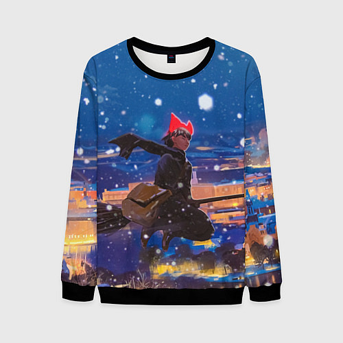 Мужской свитшот Ведьмина служба доставки / 3D-Черный – фото 1