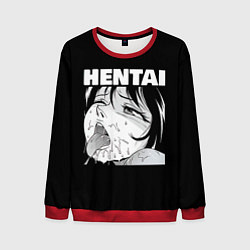 Свитшот мужской HENTAI девочка ahegao, цвет: 3D-красный