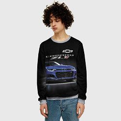 Свитшот мужской Chevrolet Camaro ZL1 Motorsport, цвет: 3D-меланж — фото 2