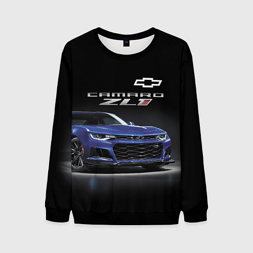 Мужской свитшот Chevrolet Camaro ZL1 Motorsport / 3D-Черный – фото 1