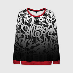 Свитшот мужской GRAFFITI WHITE TAGS ГРАФФИТИ, цвет: 3D-красный